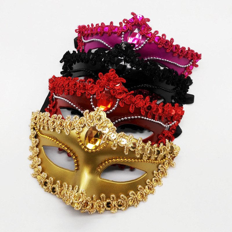 面具 寶石蕾絲面具 🎊台灣現貨🎊威尼斯 面具 聖誕節 萬聖節 Cosplay 角色扮演面具 化妝舞會 派對眼罩 慶生裝飾