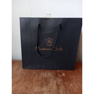 Massimo Dutti 紙袋 手提袋 黑色紙袋 提袋