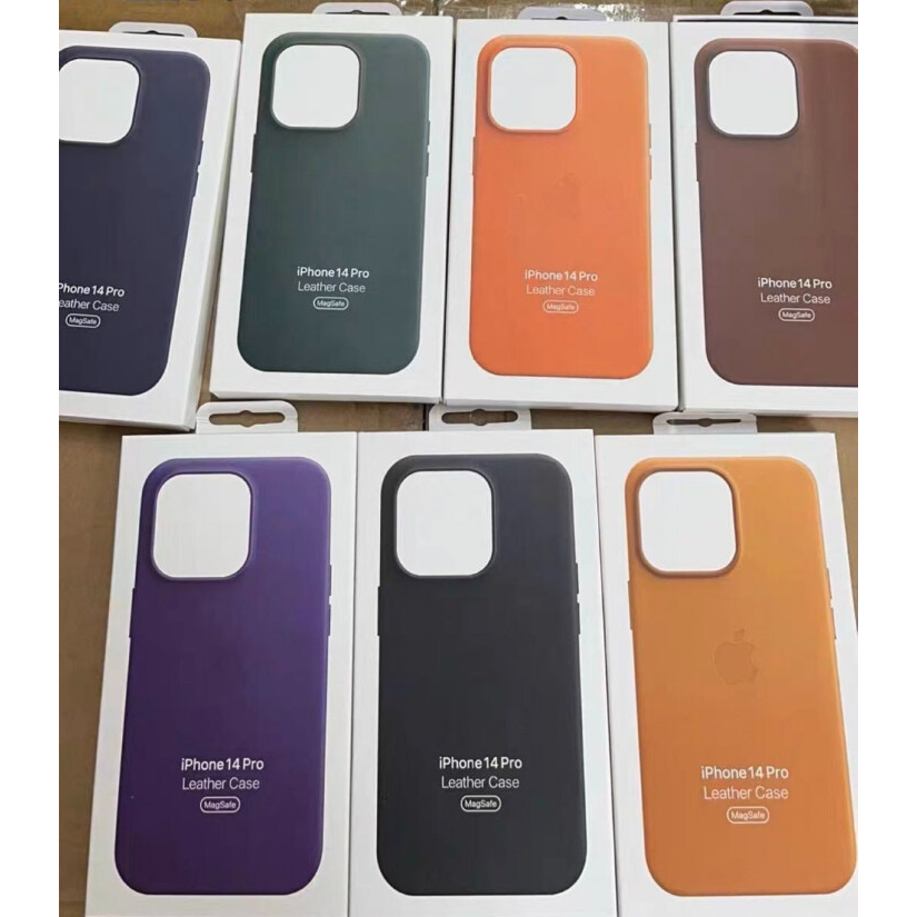 Apple原廠皮革保護殼! iPhone 14 Pro和14 Pro Max用【蘋果園】Leather Case真皮套