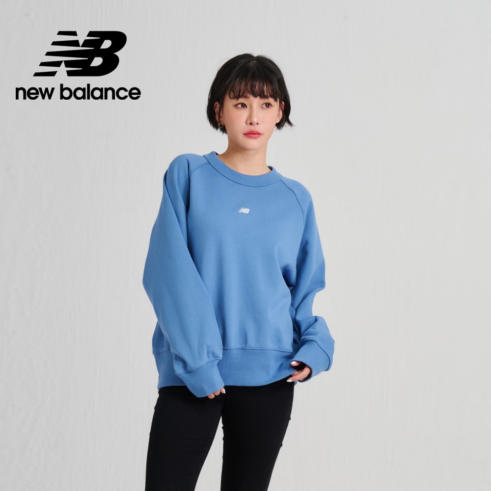 【New Balance】 NB 無肩線圓領長袖上衣_女性_藍色_AWT31500MYL