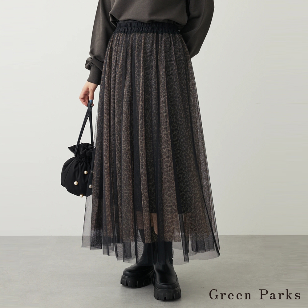 Green Parks 【SET ITEM】雙面兩穿薄紗裙+襯裙(6A33L0L0900)