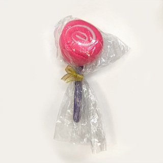 [全新未開封] 棒棒糖造型桃紅色小手帕 | 小方巾