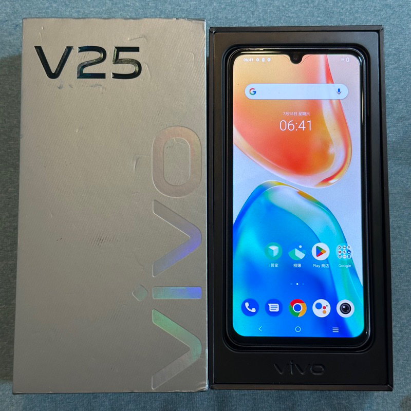 vivo V25 5G 128G 黑 保固到明年3月 功能正常 二手 6.44吋 v2202 雙卡雙待 台中