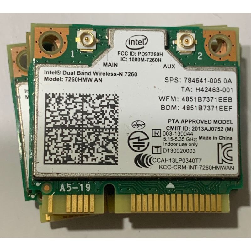 Intel 7260HMW AN 雙頻 Dual Band Wireless-N 7260 802.11ac