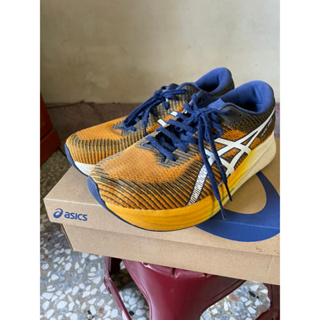 二手【ASICS】MAGIC SPEED 2(2E) 男款 慢跑鞋 透氣 舒適 金黃色 - 1011B496-800