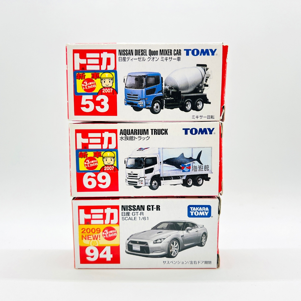 【現貨】TOMICA 多美小汽車 舊藍標 NO.53 69 94 水泥車 海遊館 日產 GT-R初版 新車貼 盒損瑕疵