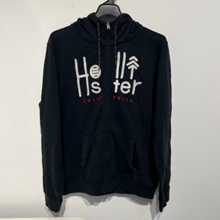 老麥嚴選 Hollister 海鷗 長袖連帽外套 黑色 二手 男L號 CJ0109