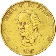 【全球郵幣】多米尼克 多明尼加 DOMINICAINE 1991 1PESO AU