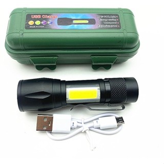 COB手電筒/伸縮迷你鋁合金/內置鋰電池USB充電/XPE燈珠