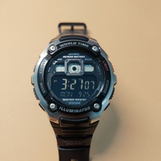 二手 卡西歐 Casio AE-2000W-1B 防水手錶 電子錶 飛行造型錶