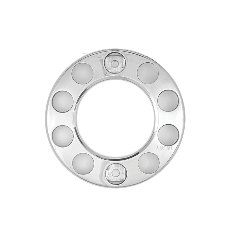 10孔輪圈蓋-白鐵  22.5寸 不鏽鋼 白鐵框 / 卡車 / 巴士輪圈蓋 / 輪轂蓋 【22.5"輪圈蓋 - 前輪】