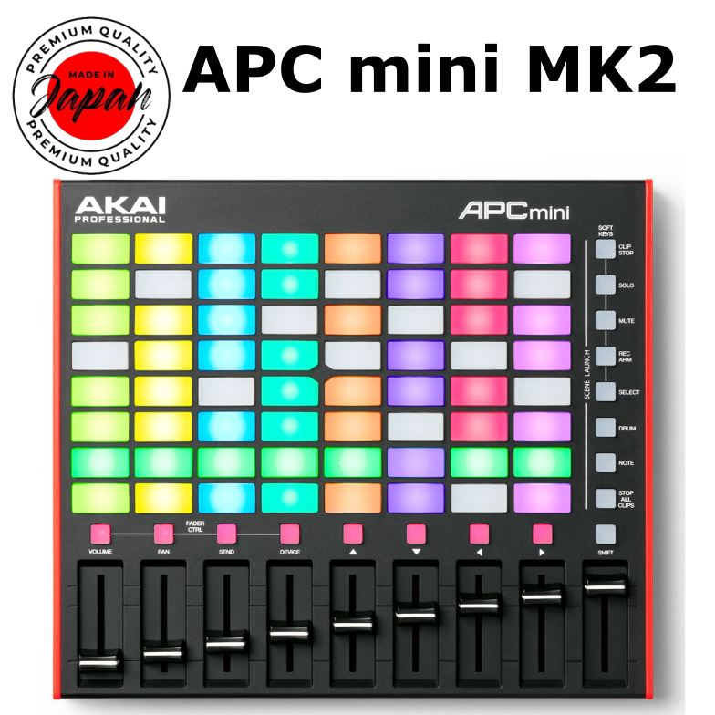 Akai Pro APC mini MK2 USB MIDI 控制器 64 RGB 打擊墊 MIDI 混音器，附