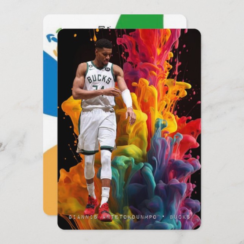 NBA球星 Giannis Antetokounmpo 渲染藝術 悠遊卡 E (實體悠遊卡,非貼紙) 字母哥