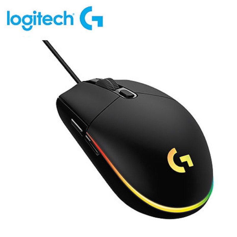 電競滑鼠 Logitech 羅技 G102 第二代 RGB 炫彩遊戲滑鼠-黑 近全新