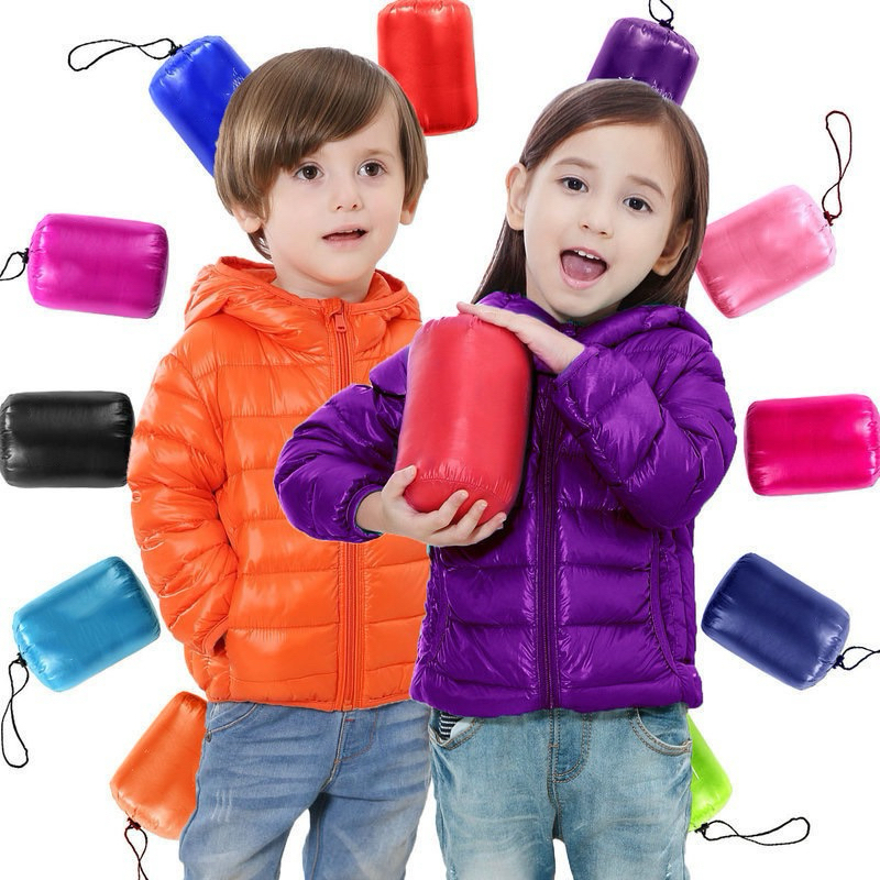 🌟台灣現貨 快速寄出🌟（顏色2）大童 男童 女童 羽絨外套 兒童羽絨外套 連帽外套 輕羽絨 附收納袋