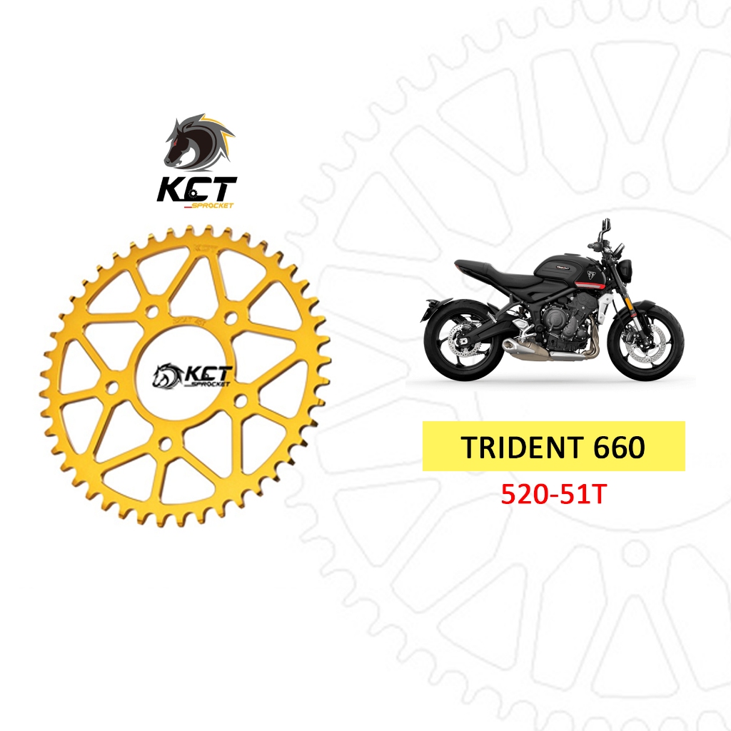 【KCT】KCT 瑞士鋁合金靜音輕量化後齒盤 TRIUMPH TRIDENT 660