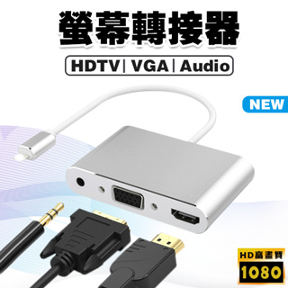 【快速出貨】哀鳳 VGA HDTV 轉接線│適用 iPhone 影音轉接器 Lighting轉VGA HDTV 轉VGA