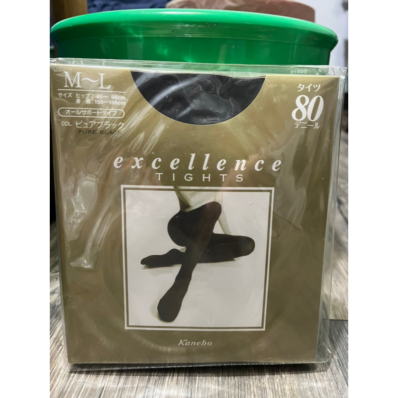 日本佳麗寶 Kanebo Excellence Beauty 透膚 黑色絲襪 美腿 褲襪 80丹 日本製