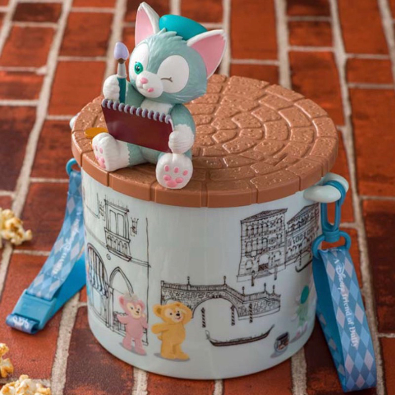 預購-東京迪士尼海洋限定達菲系列傑拉托尼造型爆米花桶