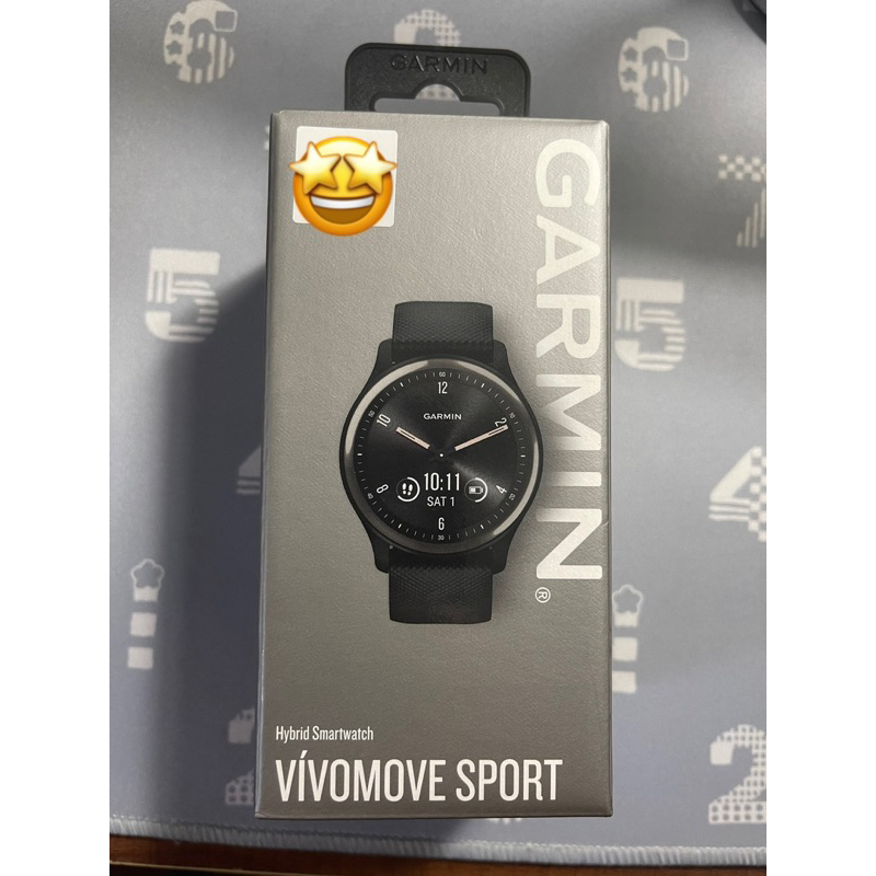 全新GARMIN VIVOMOVE SPORT Hybrid Smartwatch黑色手錶