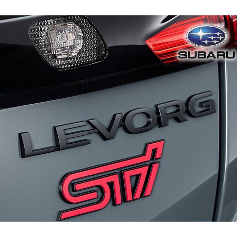 Subaru 正日規 STi 限定版黑化標誌 左AWD+右Levorg STi黑化字 Wrx Wagon限定  在台現貨