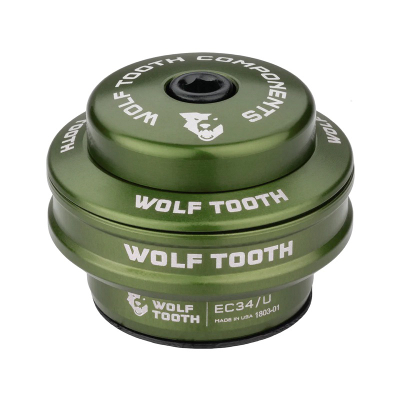 ｜松果商號｜Wolf Tooth Premium限量橄欖綠EC34頭碗組公路車鋼管車gravel