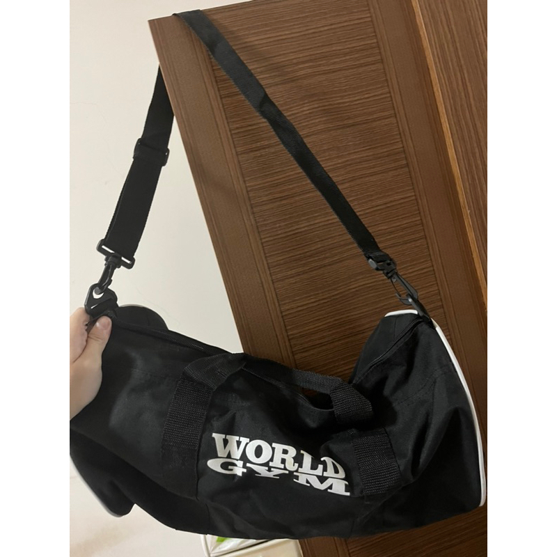 World gym 圓筒包 行李袋 健身包 手提袋 側背包 運動包