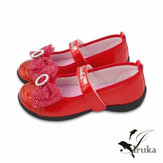 【MEI LAN】IRUKA 兒童 蝴蝶結 亮片 公主鞋 娃娃鞋 防臭 止滑 台灣製 30852 紅 另有白、黑色