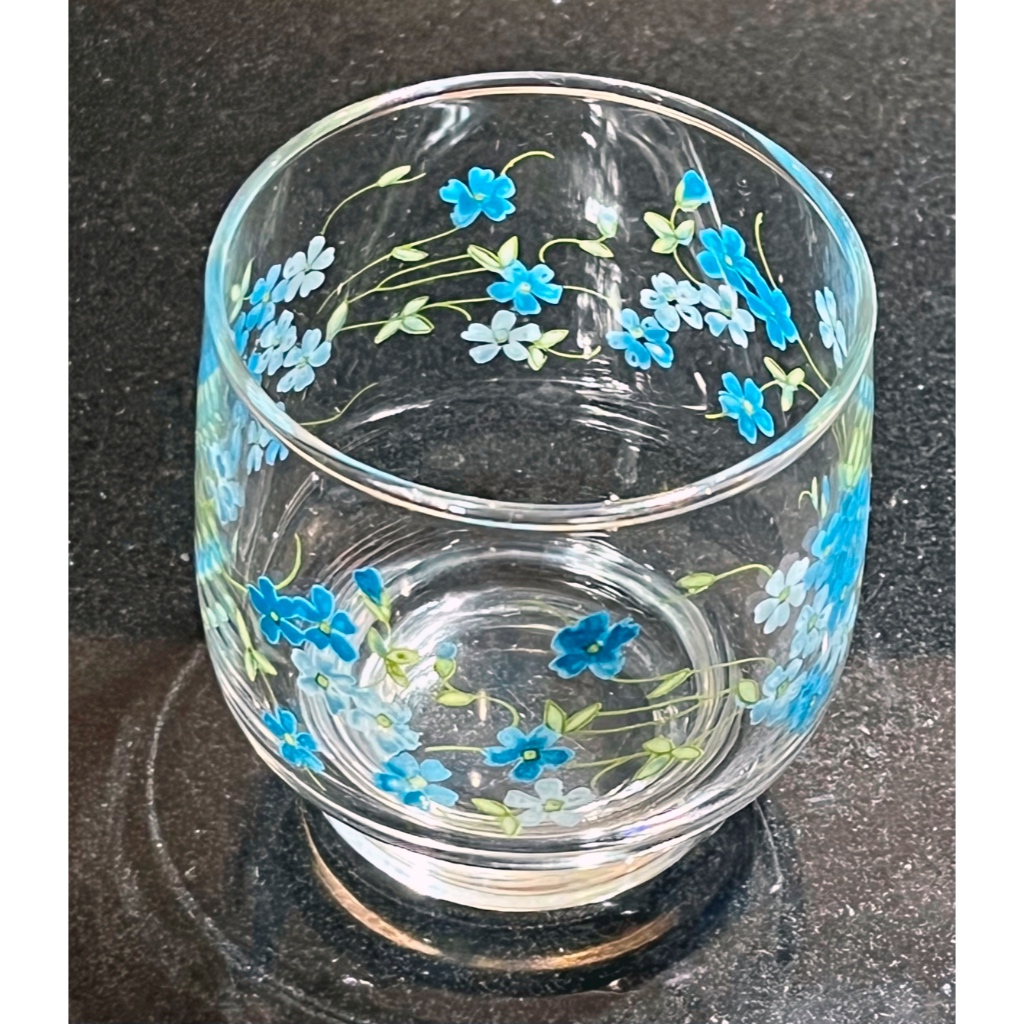 玻璃杯小碎花圖案６件組