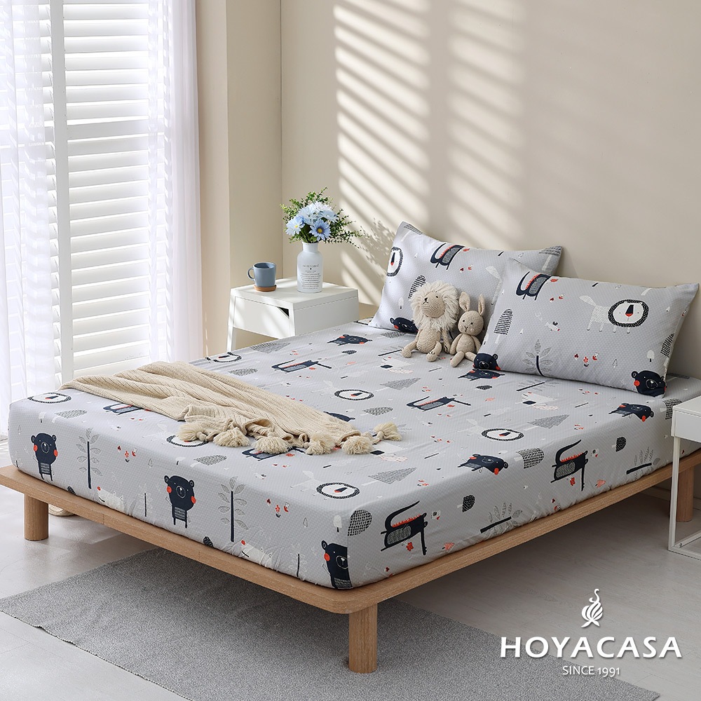 HOYACASA 動物森林 - 100%天絲枕套床包三件組(單人/雙人/加大)
