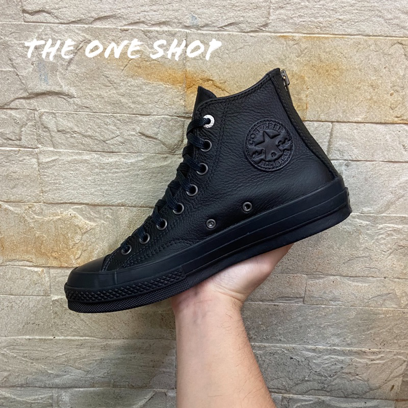 TheOneShop Converse 70s 1970s 拉鍊 黑色 全黑 高筒 皮革 防水 後拉鍊 A08159C