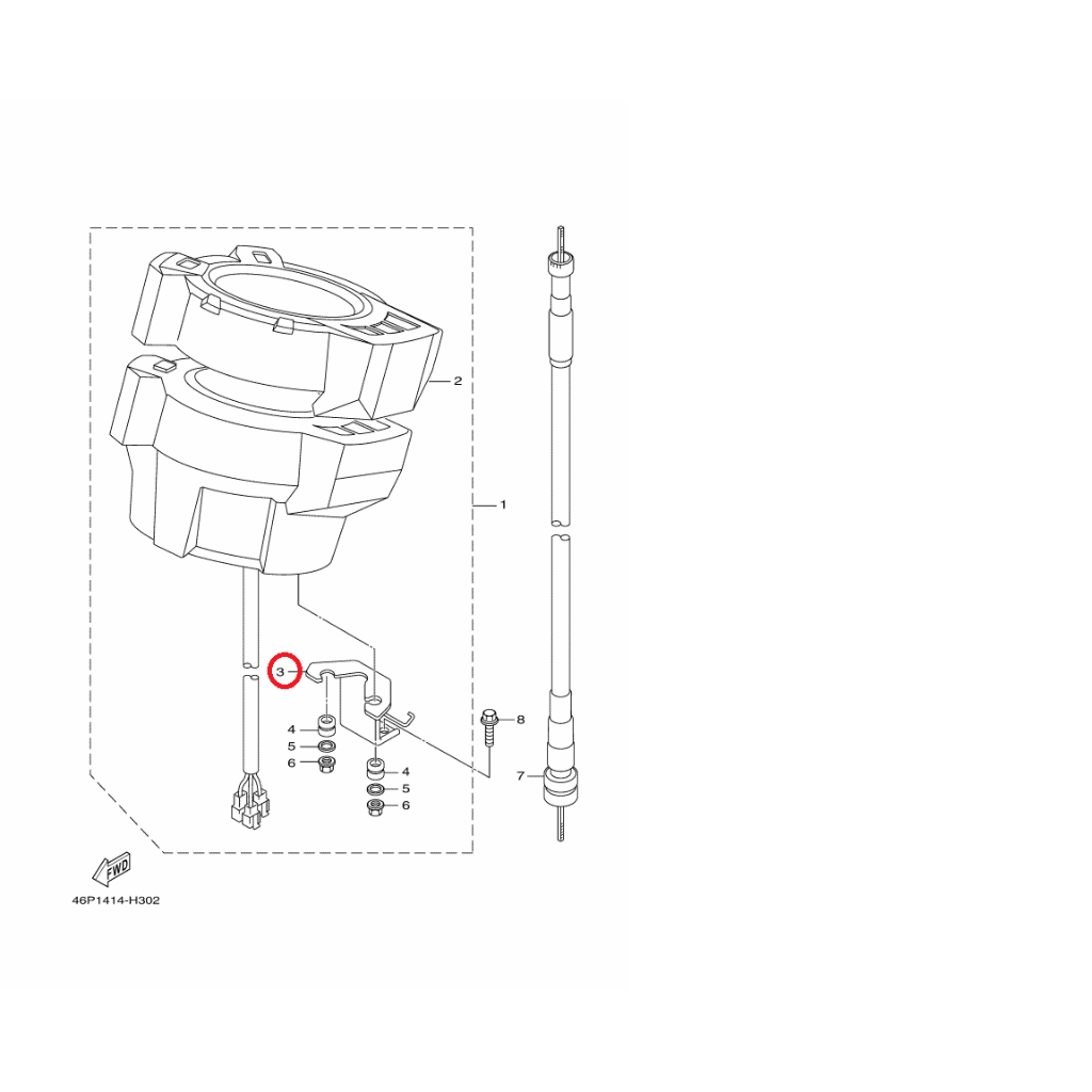 YAMAHA 原廠 BWSX 125 滑胎版 碼表支架 速度表支架板 料號：46P-H3519-00