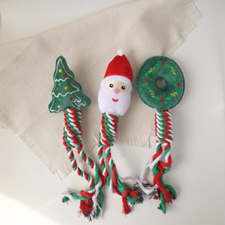 O'Pretty 歐沛媞 Petsall毛孩耐咬編織磨牙玩具-聖誕花圈/聖誕老人/聖誕樹