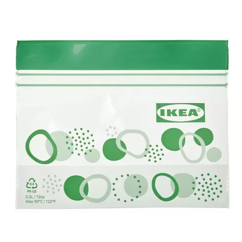 《現貨》IKEA ISTAD 保鮮袋 綠色 0.3 公升 不含BPA 環保材質