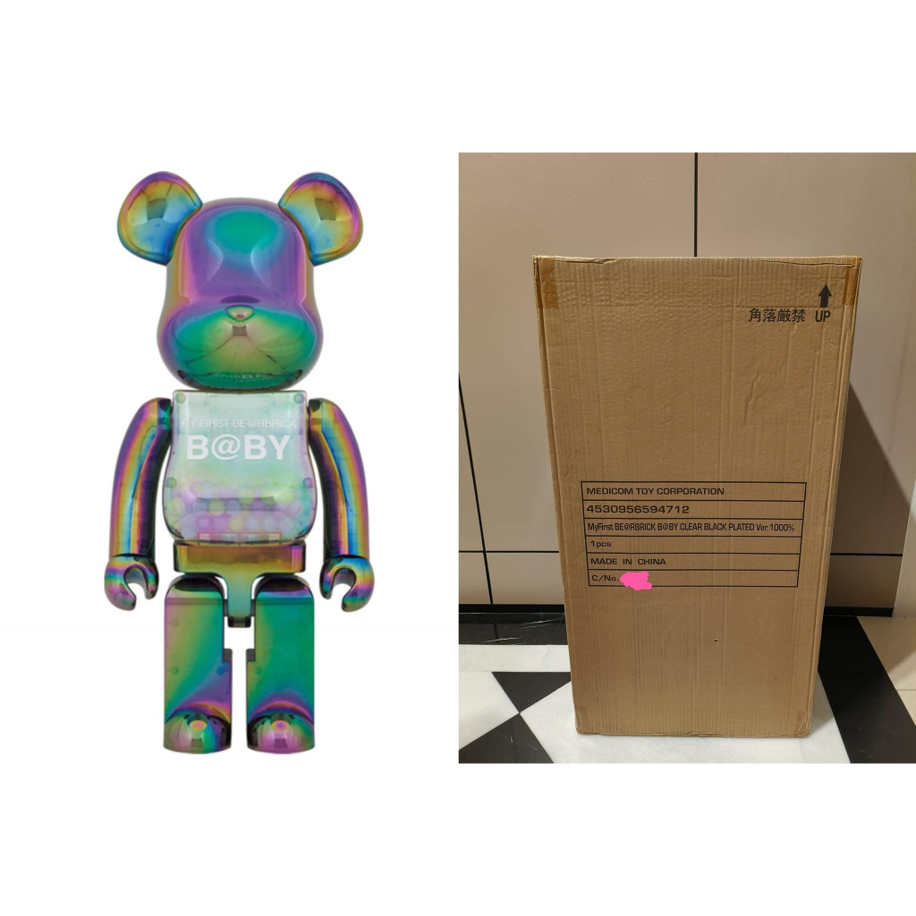 MY FIRST BE@RBRICK B@BY  CLEAR BLACK CHROME Ver. 1000% 炫彩千秋