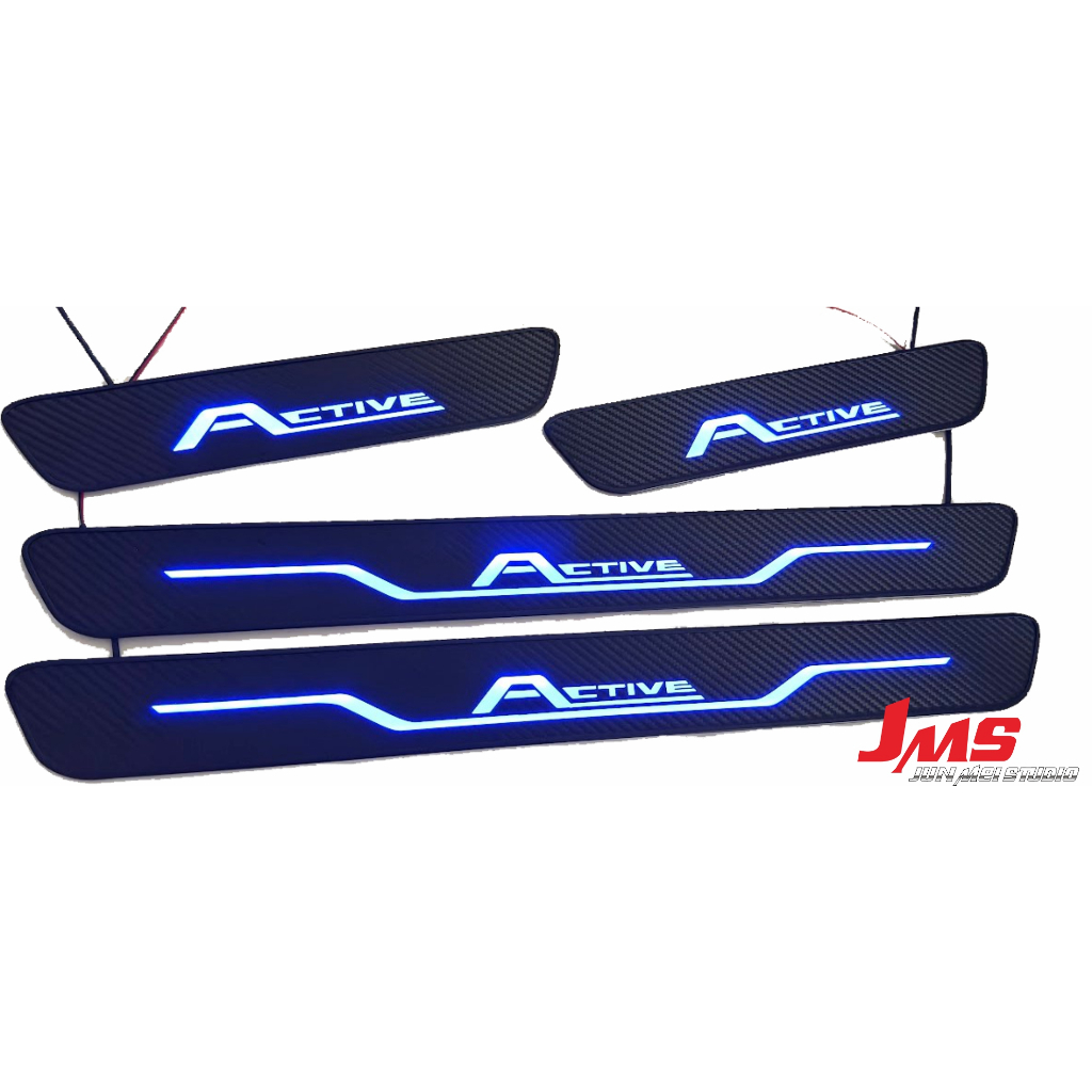 FORD FOCUS 迎賓踏板 MK4 ST-line ACTIVE LED發光門檻燈 類碳纖卡夢 汽車門檻改裝飾條