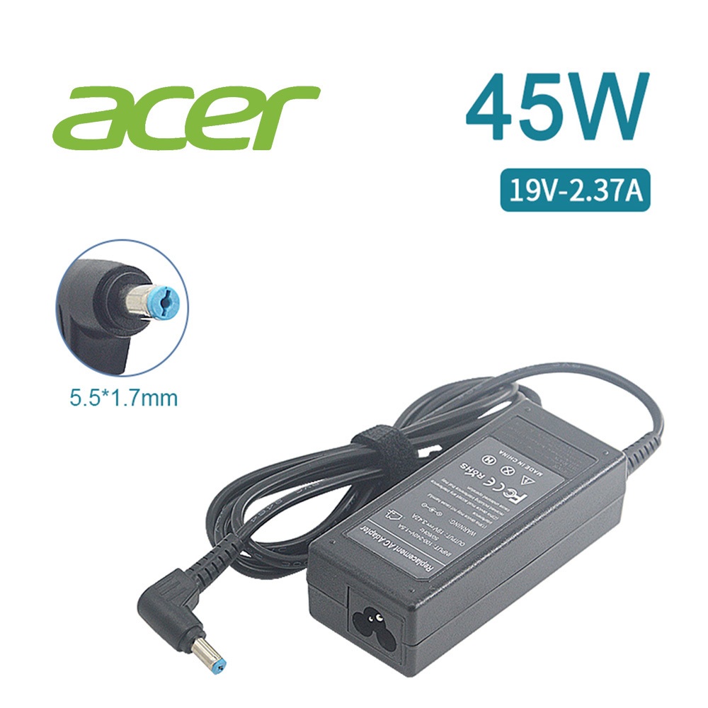 充電器 適用於 宏碁 Acer 電腦/筆電 變壓器 5.5mm*1.7mm【45W】19V 2.37A 長方型