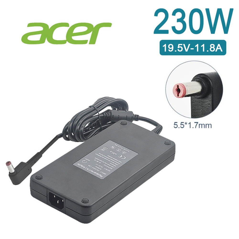 充電器 適用於 宏碁 Acer 電腦/筆電 變壓器 5.5mm*1.7mm【230W】19.5V 11.8A 長方型