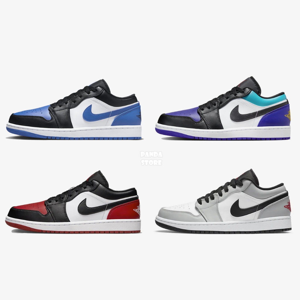 胖達）NIKE AIR JORDAN 1 LOW 553558-161-154-030 黑紅 黑藍 黑紫藍 煙灰 男鞋