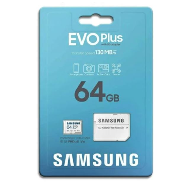 現貨 SAMSUNG 三星 EVO Plus microSDXC UHS-I(U1) A1 V10 64GB記憶卡