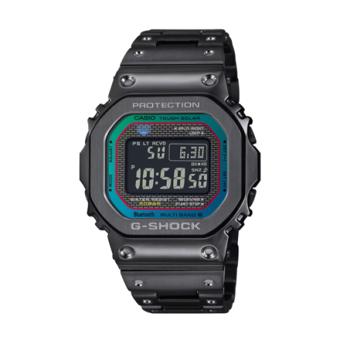 【CASIO G-SHOCK】全金屬漸層色感方形電子腕錶-鋼鐵黑/GMW-B5000BPC-1/台灣總代理公司貨享一年保