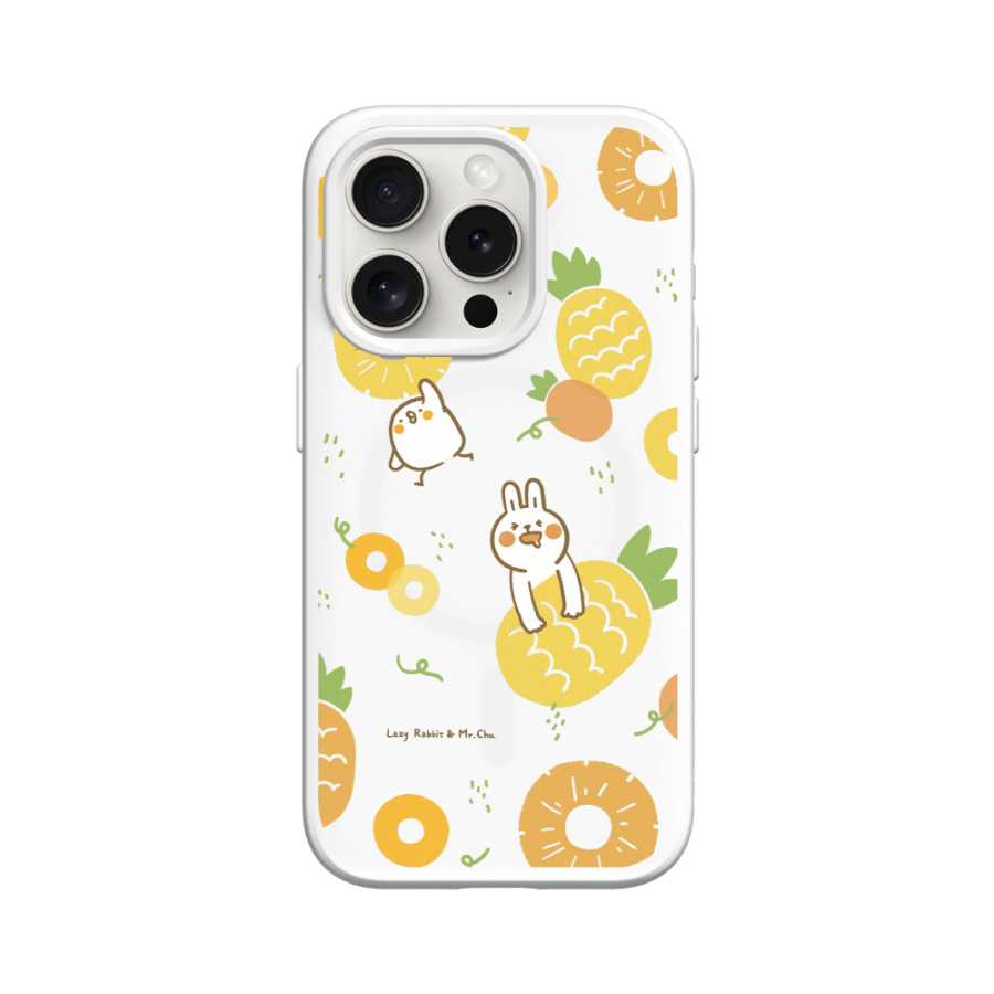 犀牛盾 適用iPhone SolidSuit(MagSafe兼容)超強磁吸手機殼∣懶散兔與啾先生系列/鳳梨