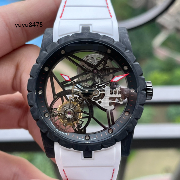 現貨實拍大廠復刻王者系列碳纖維材質陀飛輪RD509SQ手動上鏈機芯運動手錶自動機械錶手錶男閒運動男士手錶防水計時
