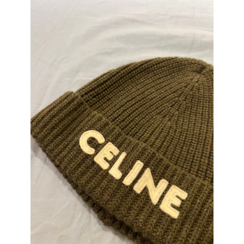 Celine 墨綠冷帽 二手