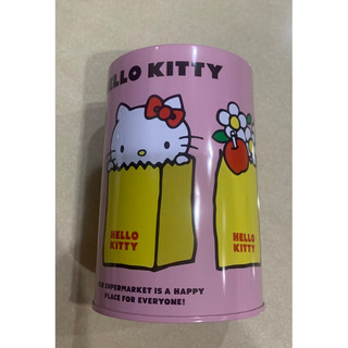 Hello Kitty圓形型萬用可愛鐵罐/筆筒（大臉款）