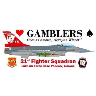 RBF現貨 F-16 21th fighter sq PVC sticker S30-21TH