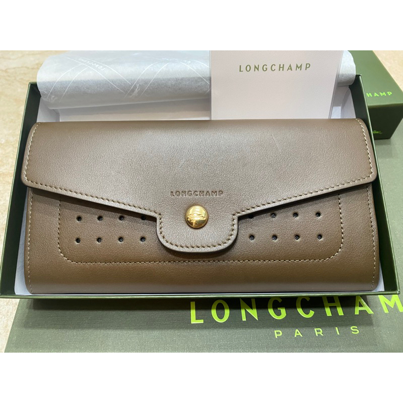 LONGCHAMP MADEMOISELLE 長夾 卡其綠