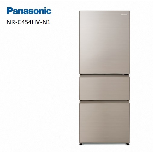 【Panasonic國際牌】NR-C454HV-N1 450公升 三門變頻冰箱(鋼板) 香檳金