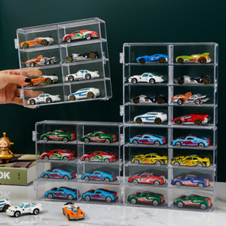 臺灣現貨🌈公仔模型展示盒 模型車展示盒1:64 收納盒 汽車展示盒 多美小汽車 風火輪小汽車 模擬玩具展示