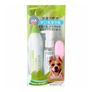 【天使牌】美國 好口氣 潔牙組 寵物用 清潔 寵物用品 牙刷 口腔-柴夫人寵物館
